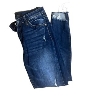 KanCan Dark Jeans with distressed KC8396D Cut # 30454 Size 5 / 26